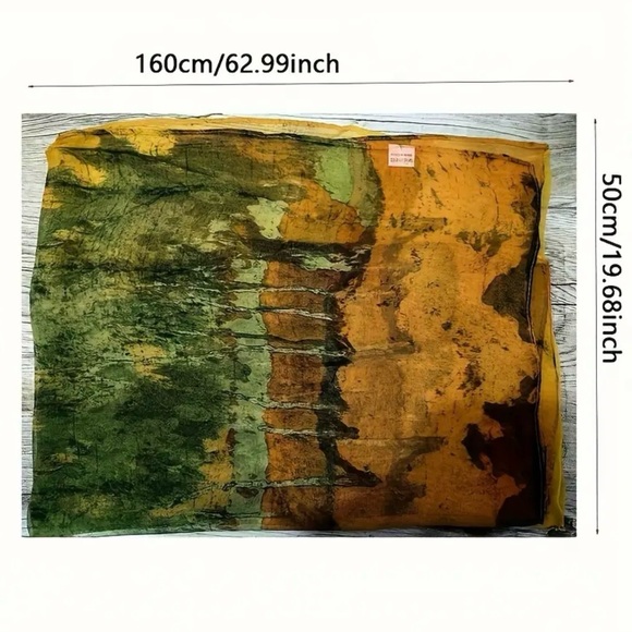 Colorful Abstract Women's Scarf - Picture 4 of 4